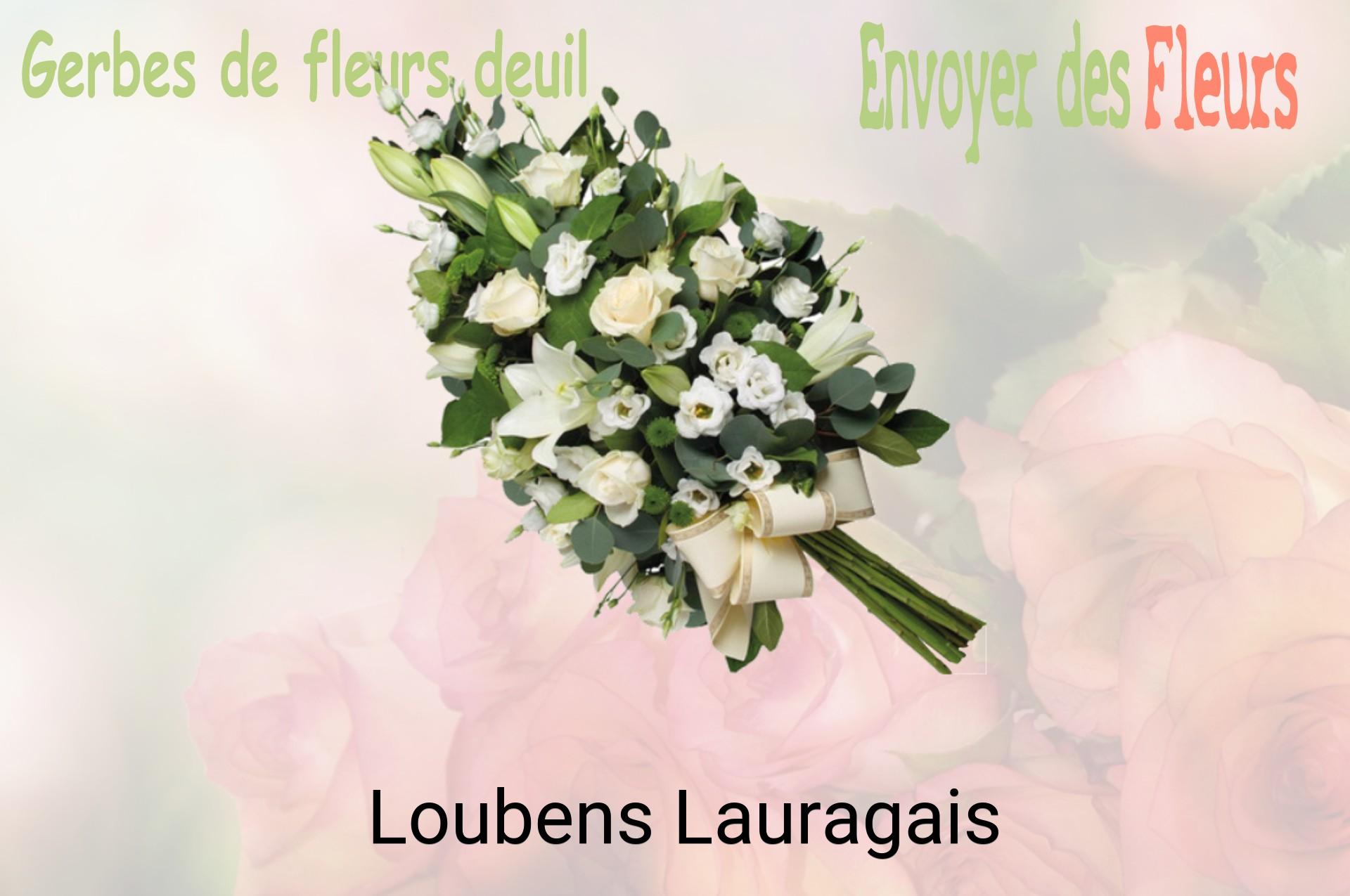 Gerbe de fleurs de deuil livrée à Loubens-Lauragais